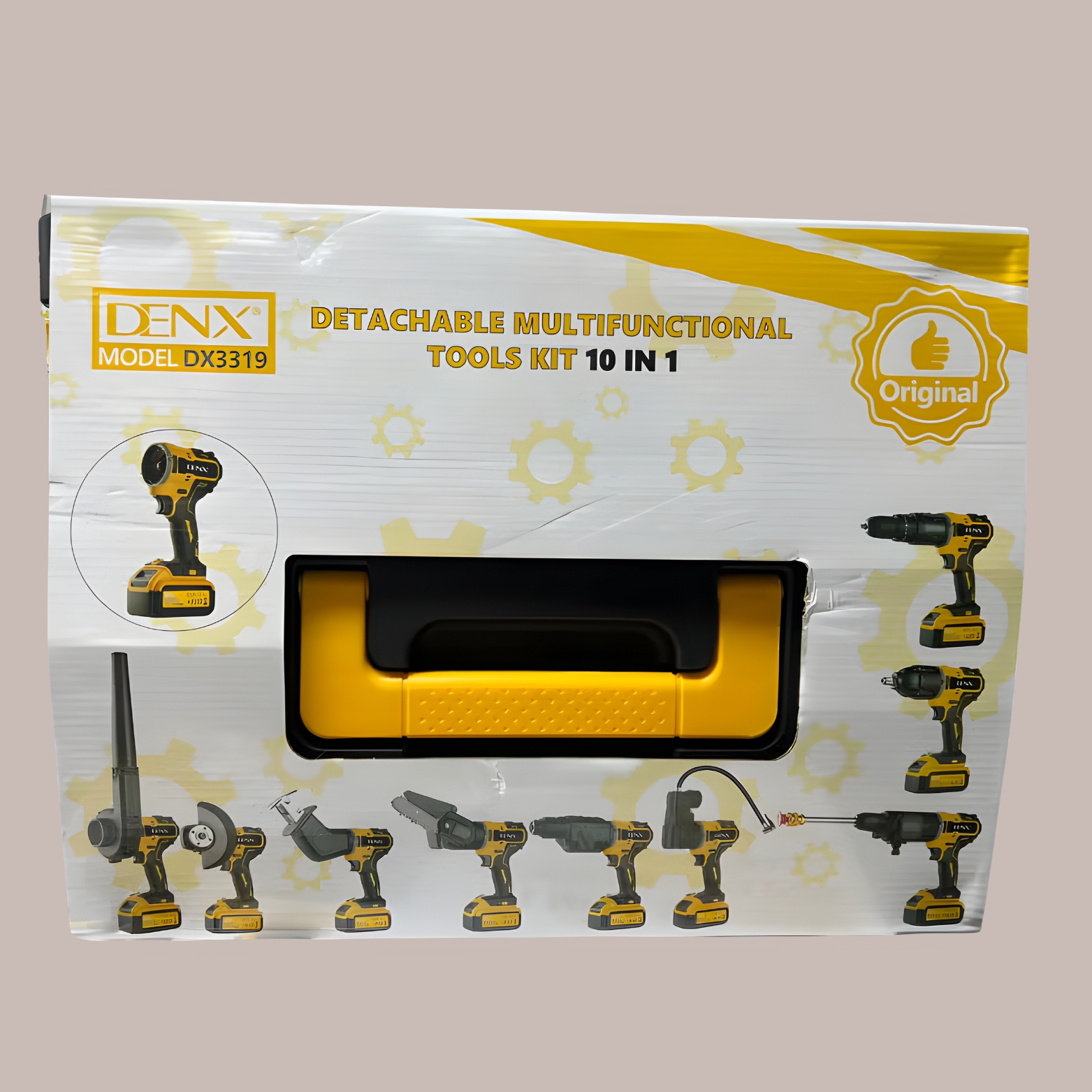 Denx مجموعة أدوات المتعددة 10 في 1 - لاسلكية وقابلة للتبديل مع بطارية