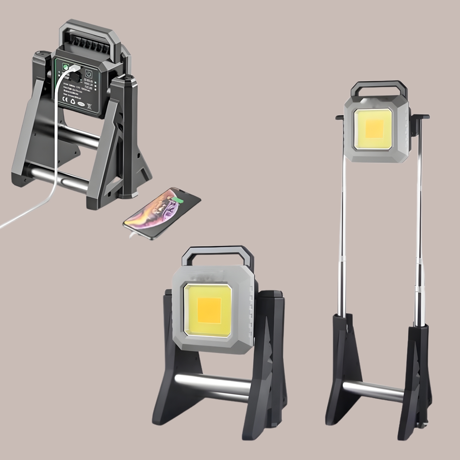 كشاف ليد رحلات + باور بانك 